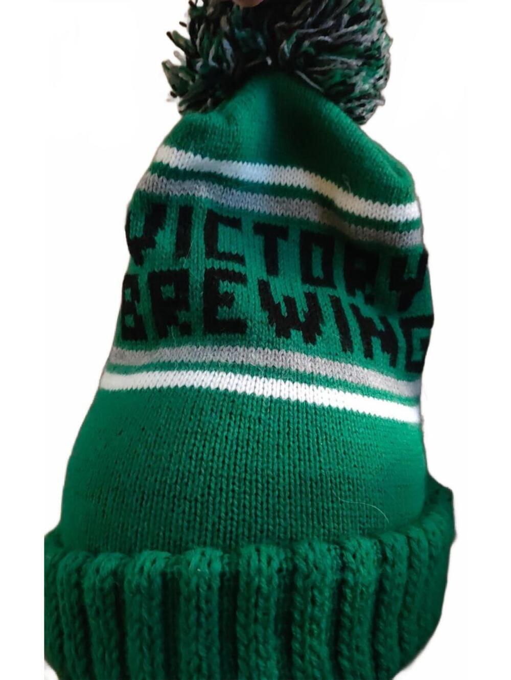 Victory Brewing - beer beanie with pom pom - EUC
